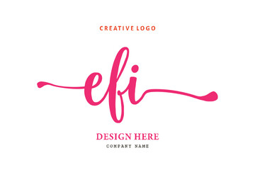 logo composition of the letter EFI is simple, easy to understand and authoritativePrint