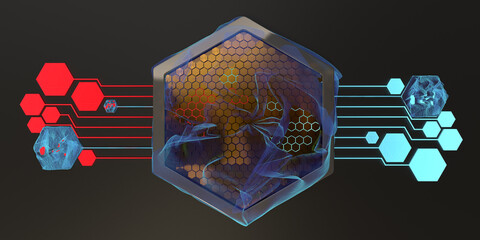 A virus attacking a hexagonal quantum computer