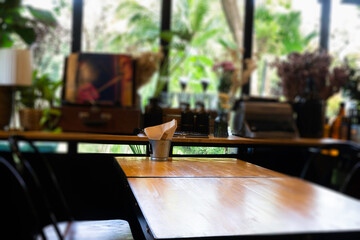 Clean coffee shop furniture set
