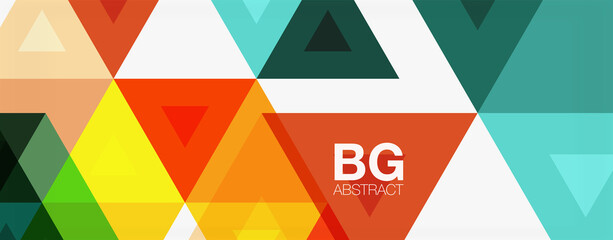 Mosaic triangle pattern abstract background for cover, banner, flyer and poster and other template