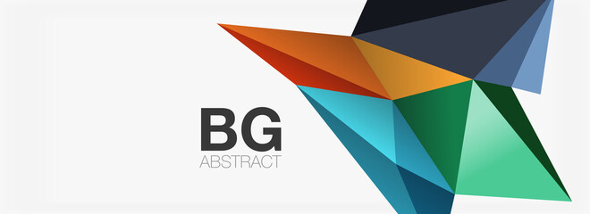 3d mosaic abstract backgrounds, low poly shape geometric design