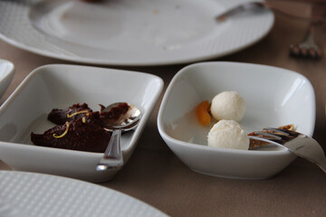 Turkish appetizers on the table in a restaurant