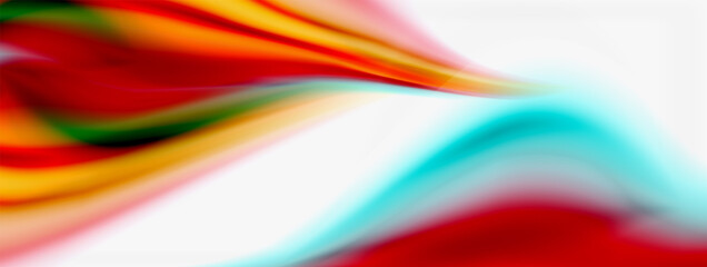 Abstract Background. Smooth flowing lines, blurred waves, rainbow color style stripes. Vector illustrations for covers, banners, flyers and posters and other
