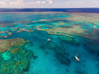Super Yacht on The Great Barrier Reef, Queensland