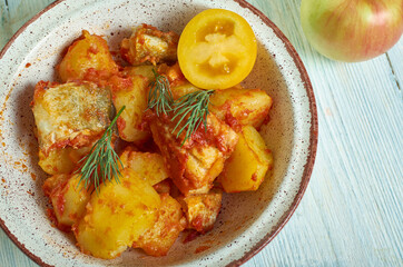 Italian  Baccala con patate