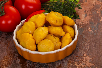 Tasty marinated patisson