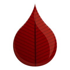 Obraz premium Poplar brown autumn leaf icon. Cartoon of poplar brown autumn leaf vector icon for web design isolated on white background