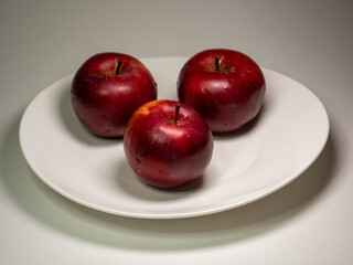 apples on a plate