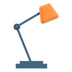 Cozy home desktop lamp icon. Cartoon of cozy home desktop lamp vector icon for web design isolated on white background