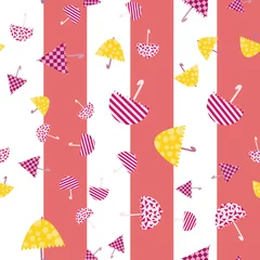 Fototapeten Umbrella Vertical Stripe Seamless Pattern © Moonlie