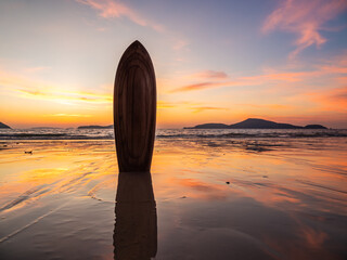 Fototapeta na wymiar Surfboard on the beach
