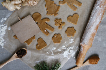 Christmas gingerbread biscuit. Christmas cookies