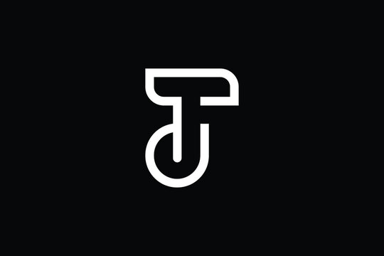 Initial based clean and minimal letter. T J JT TJ logo creative fonts monogram icon symbol. Universal elegant luxury alphabet vector design 