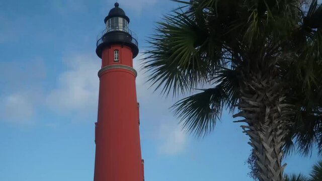 Ponce de Leon Lighthouse located on the Central Florida East Coast north of Dayton Beach Florida