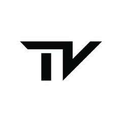 Tivi text logo icon. TV company linked letter logo. Eps10 vector illustration.