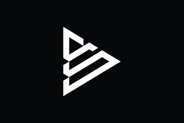 DS logo letter design on luxury background. SD logo monogram initials letter concept. DS icon logo design. SD elegant and Professional letter icon design on black background. D S D DS