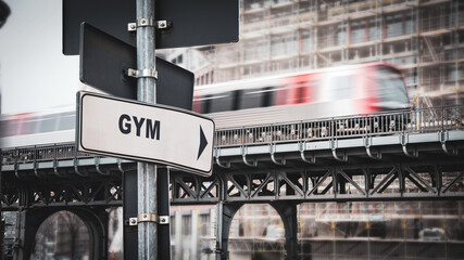 Street Sign to Gym