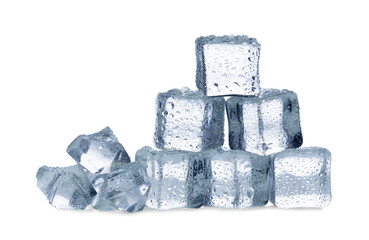 ice cubes isolated on white background