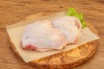Raw chicken hip for cooking