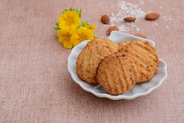 Almond Coconut Cookies. Vegan Cookies