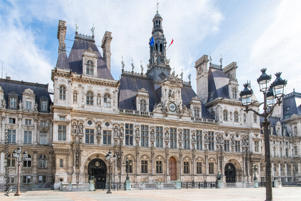 Wall mural paris, the hotel de ville