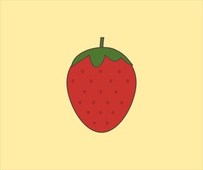 design about strawberry icon