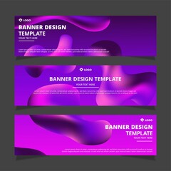 Set of modern abstract vector banners design. Template ready for use in web or print design.