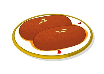 Gulab jamun Indian Sweets or Mithai Food Vector