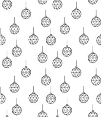 Vector abstract Christmas Ball Polygonal geometric pattern.