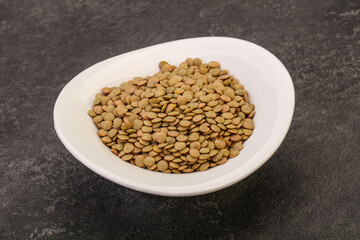 Vegan cuisine - Dry lentil heap