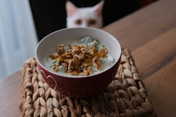 Walnut on the salad