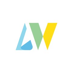 aw or lw letter  icon vector illustration design