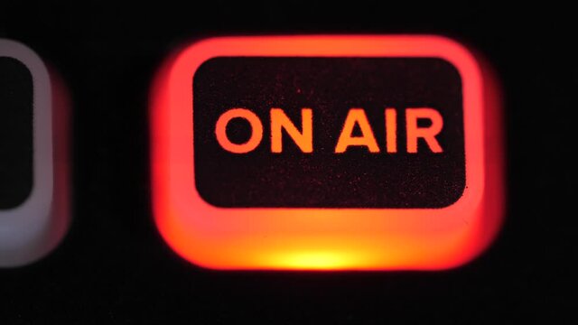 On air blinking for live broadcast show close up