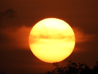 Obraz premium SUN SET RED COLOR