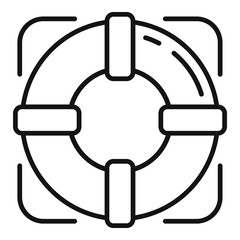 Lifebuoy icon, outline style