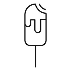 Beach popsicle icon, outline style
