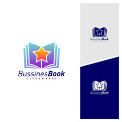 Star Book logo design vector template, Illustration Book design Concept, Icon symbol
