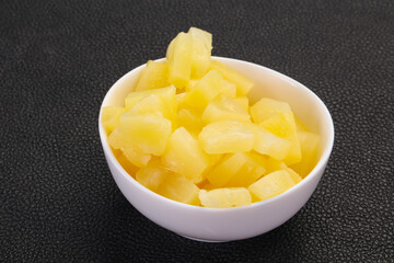 Marinated pineapple pieces