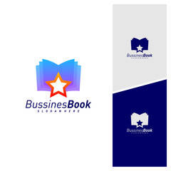 Obraz na płótnie Canvas Star Book logo design vector template, Illustration Book design Concept, Icon symbol