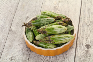 Green asian eggplant