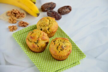 Banana date walnut muffins. Coffee time 