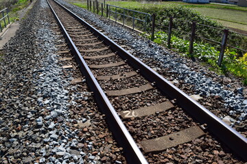 Fototapeta premium 鉄道線路 羽越本線