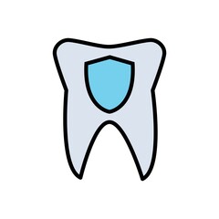 Dental Icon Color Design Vector Template Illustration