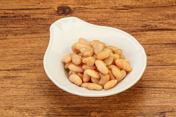 White beans kidney in the bowl