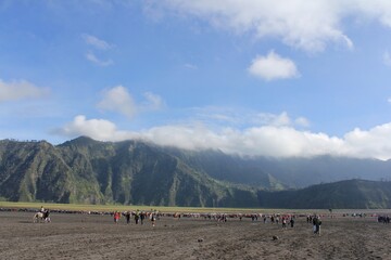 Bromo mountain area with it's hustle bustle