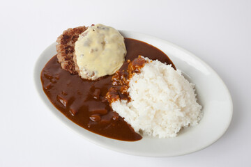 大盛りハンバーグカレー