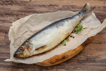 Salted Herring fish with pepper