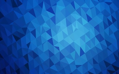 Fototapeta premium Light BLUE vector blurry triangle texture.