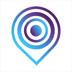 location icon. gradient style outline Vector illustration, vector icon concept.