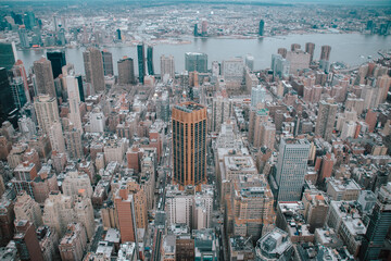 Fototapeta na wymiar Foto de las vistas desde un rascacielos en Nueva York